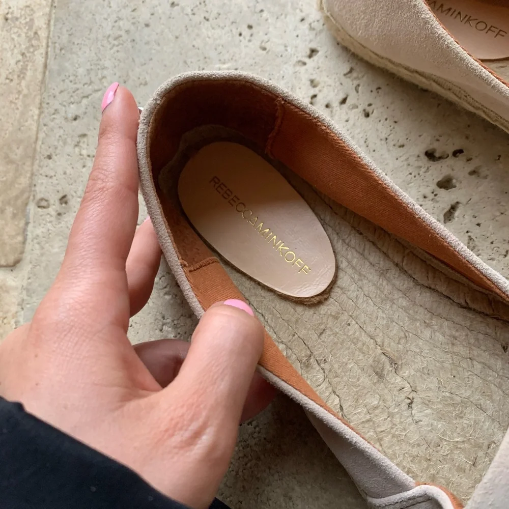 Rebecca Minkoff Suede Rockstud Espadrille Flat 8.5